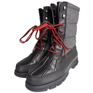 Ralph Lauren Quinlyn‎ Lace Up Rain Snow Boots Women Sz 7.5 B Gorpcore Apres Ski